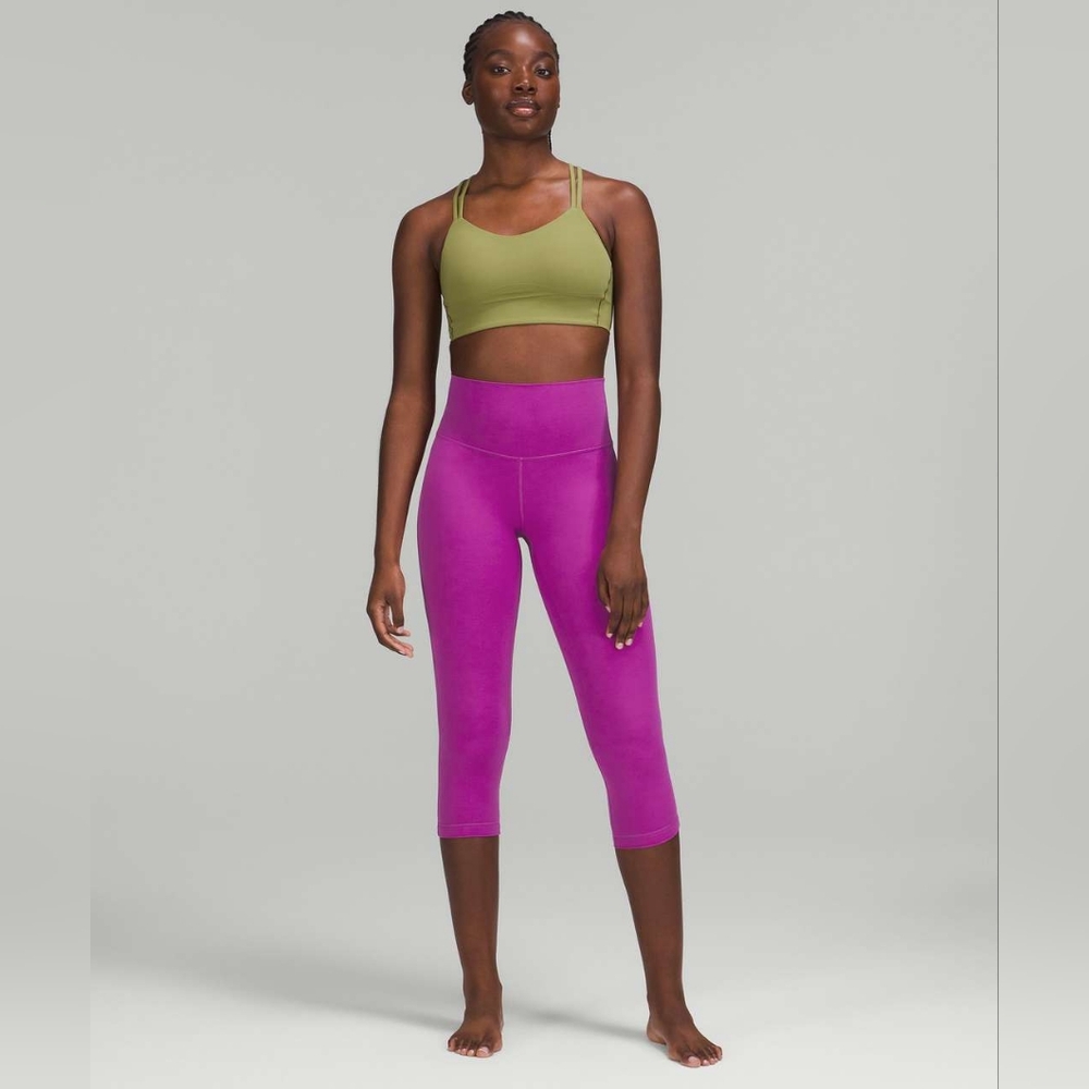 Lululemon 2022 Align High-Rise Crop 21" Vivid Plum Pink Leggings Size US 4